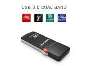 Wavlink AC1200 Smart Dual Band Wireless USB Adapter 2.4GHz 300Mbps 5Ghz 867Mbps WPS Support Windows XP 7 8 8.1 10 Wi fi USB 3.0 Network LAN Card Dongle Black