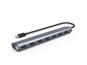 Wavlink USB 3.1 to USB 3.0 7 Port USB C Hub Aluminum Hub Bus Multi function USB Extender 9.5 Built in USB 3.1 Type C Extension Cable Transfer Rates Up to 5Gbp