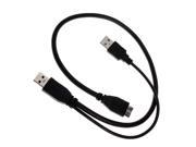 USB 3.0 DUAL Power Y Shape 2 x Type A TO Micro B Cable For External Hard Drives A to Micro B USB 3.0 Y Cable Black 100cm
