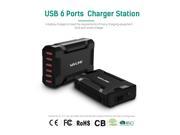 Wavlink 60W 12A Transformers Design 6 Port Quick Charge USB 3.0 Desktop USB Charging Station with QC 3.0 for Nexus 5X Nexus 6P and USB for iPhone iPad and Andr