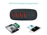 Wavlink 60W 6 Port USB USB C Charger Station Power for Nexus 5X and USB for iPhone iPad and Android Devices 60W 4 USB 2 Type C Port 60 Watt and 12A total outp