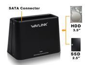 Wavlink USB 3.0 Single Bay External Hard Drive Docking Station Support 2.5 and 3.5 inch HDD and SSD