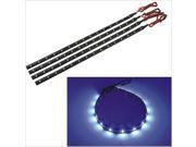 1210 15SMD 30CM Waterproof Car Decorative Lamp Strip blue Light 4pcs