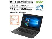2016 NEW Edition Acer Aspire One 11 Cloudbook 11.6 inch Laptop Intel Dual Core Processor 2GB RAM 32GB EMMC 1 year Office 365 Personal 2 years 100GB OneDriv