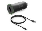 Type C Quick Car Charger Full speed Charging For Smartphones Tablets Black