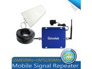 Lintratek 65dB Dual Band 850 1900mhz GSM 2G 3G UMTS Smart Large Coverage Mobile Cell Phone Signal Booster Cellular Signal Repeater Amplifier kit