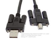 USBGear Screw Lock USB 2.0 Hi Speed A to B Device Cable 6ft. Black