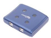 USBGear Blue USB switch with USB 2.0 high speed allows 4 computers to 1 device