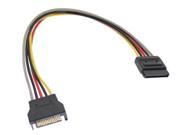 8 SATA 15 Pin Male to Female Power Extension Cable 15 F to 15 M