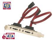 7 inch eSATA Dual Port Internal to External Adapter PCI Bracket