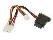 SATA power to 4 Pin Molex 4 Pin Floppy Power Cable Y Adapter 5 inch
