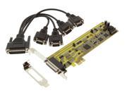 SerialGear Quad Port Serial RS422 485 PCIe Card w DB44 Octopus Cable