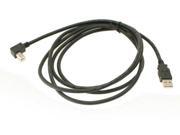 USBGear 10ft. USB 2.0 A to B Right Angle Cable Black Hi Speed 28 24AWG