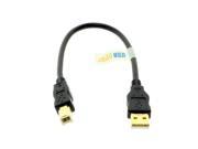USBGear Black USB Cable A to B 12 inch High Speed USB 2.0 Gold Plated
