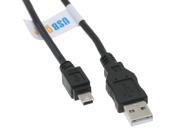 USBGear USB 2.0 Hi Speed A to Mini B Device Cable 3ft. Black USBGEAR 28 28AWG