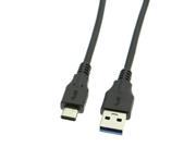 CoolGear USB C Type A to C USB 3.0 3ft Black Cable
