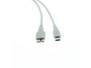CableMAX White 3ft USB 3.0 Type C to Micro B SuperSpeed cable