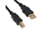 USBGear Gold Plated 15ft. USB 2.0 Hi Speed A to B Device Cable Black