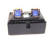 NCAA Boise State Broncos Square Cufflinks with Square Shape Logo Design Gift Box Set