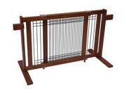 Crown Pet 21 Inch Freestanding Pet Gate with Security Arms Small Span