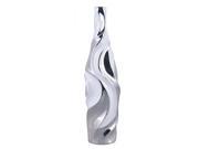 D Lusso Designs Home Decor Varena Collection Twenty Inch Silver White Vase
