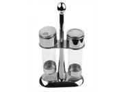 Stainless steel visual spice jars set 2 pcs seasoning bottles pepper holders