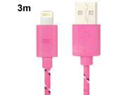 Nylon Netting Style Lightning 8 Pin USB Data Transfer Charge Cable for iPhone 5 iPod touch 5 iPad mini mini 2 Retina iPad 4 Length 3m Available in