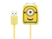 Despicable Me Minions One Eye Style USB 2.0 to iPhone 30 Pin Data Cable for iPhone 4 4S Length 1m