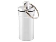 Aluminum Pill Container Box Case with Keychain Holder