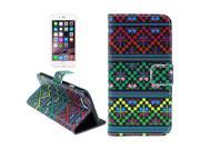 Geometric Pattern Leather Case with Holder Card Slots Money Pocket for iPhone 6