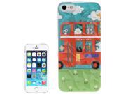 3D Diamond Bus Pattern Plastic Protection Case for iPhone 5 5S