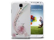 Wish Flower Pattern Diamond Encrusted Plastic Case for Samsung Galaxy S IV i9500