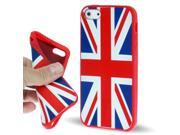 United Kingdom Flag Style Silicon Case for iPhone 5 Red