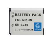 750mAh EN EL19 Battery for Nikon Coolpix2500 3100 4100