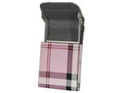Leather Checkered Style Name Card Holder