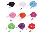 Noodle Style Lightning 8 Pin USB Sync Data Charging Cable for iPhone 5 10 Colors 1M 2M 3M Length