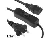 3 Prong Style AC Power Cord with 304 Switch Length 1.2m EU US Plug
