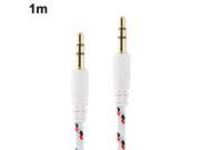 Nylon Netting Style 3.5mm Jack Earphone Cable for iPhone iTouch MP3 Length 1m