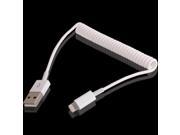 Lightning 8 pin USB Sync Data Charging Coiled Cable for iPhone 5 iPod Touch Black White