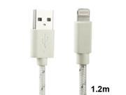 Braided Style Lightning 8 Pin USB Sync Data Charging Cable for iPhone 5 iPad 4 iPod touch 5 Length 1.2m White Black