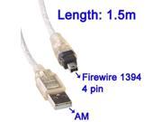 USB 2.0 AM to Firewire 1394 4 pin Cable Length 1.5m
