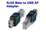RJ45 Male to USB AF Adapter
