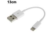 Lightning 8 Pin USB Sync Data Charging Cable for iPhone 5 iTouch 5 iPod Nano 7 Length 13cm Black White