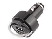3.1A 2.1 1A Dual USB Port Car Charger with Flip out Pulling Ring for iPad iPhone 5 Samsung Galaxy