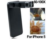 60 100X Zoom Digital Cell Phone Microscope Maginifier Back Cover for iPhone 5 5S