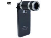 8X Zoom Lens Mobile Phone Telescope Crystal Case for iPhone 5 5S