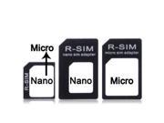 3 in 1 Nano SIM to Micro SIM Card Micro SIM to Standard Card Nano SIM to Standard Card Adapter Kit for iPhone 5 iPhone 4 4S Black White