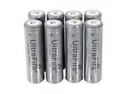 8pcs 3.7V 5000mAh Cylinder Shape Rechargeable Lithium Batteries Set Gray