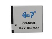 GODP NB8L 840MAH White Camera Battery