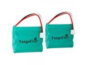 2pcs TangsFire 3.6V TS HGB 2A10X3 Rechargeable Cordless Phone Battery Green